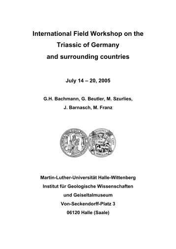 International Field Workshop on the Triassic of Germany - Deutsche ...