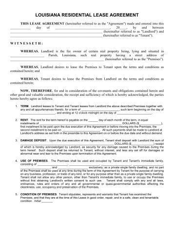 residential lease agreement template