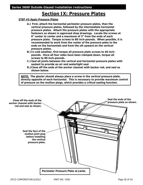 S5600 Installation Instructions - Efco