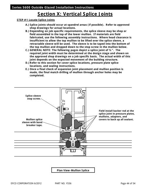 S5600 Installation Instructions - Efco