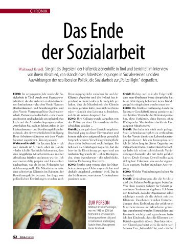 Waltraud Kreidl: Das Ende der Sozialarbeit. - MCI Management ...