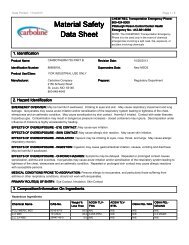 Material Safety Data Sheet - Carboline