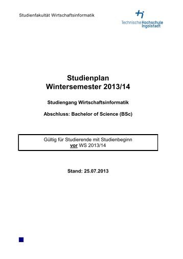 WS 13/14 alte SPO - Hochschule Ingolstadt