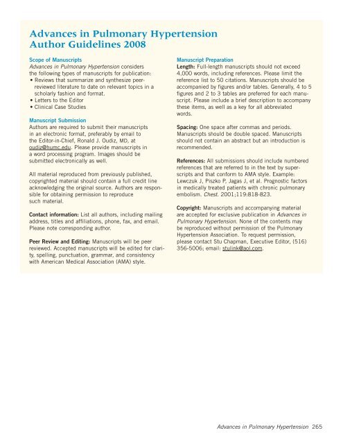 Pulmonary Hypertension - PHA Online University