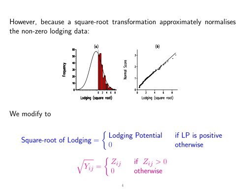 Tobit models for analysing data with a preponderance of zeros