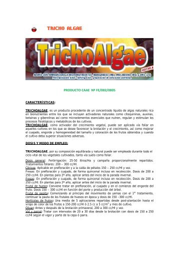 TRICHO ALGAE - AMC Chemical