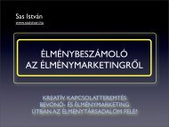 ÉLMÉNYBESZÁMOLÓ AZ ÉLMÉNYMARKETINGRŐL - Sas István.hu