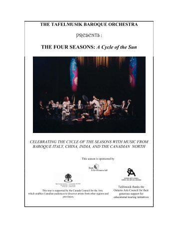 THE FOUR SEASONS: A Cycle of the Sun - Tafelmusik