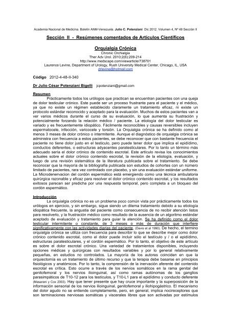 Julio César Potenziani Bigelli - Academia Nacional de Medicina