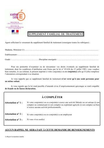 Demande de paiement du SFT , demande de reversement