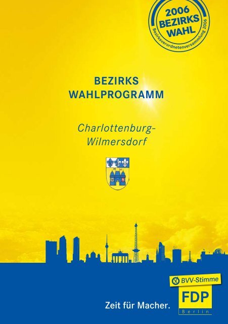 Das Bezirkswahlprogramm der FDP Charlottenburg-Wilmersdorf