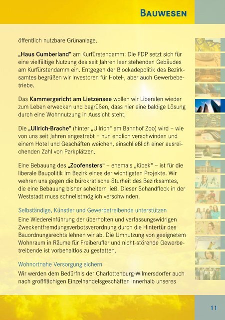 Das Bezirkswahlprogramm der FDP Charlottenburg-Wilmersdorf