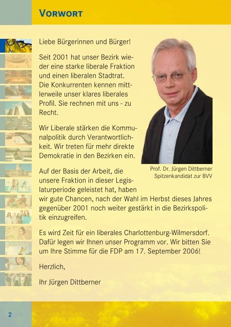 Das Bezirkswahlprogramm der FDP Charlottenburg-Wilmersdorf