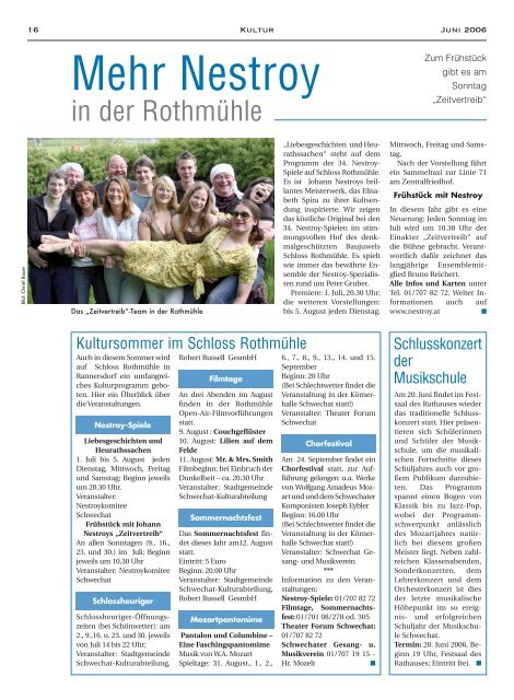 0606 Juni-Ausgabe - Stadtgemeinde Schwechat