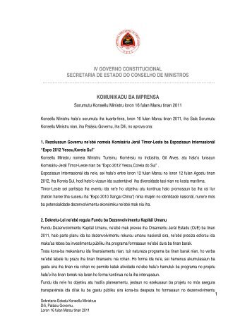 Download - Governo de Timor-Leste