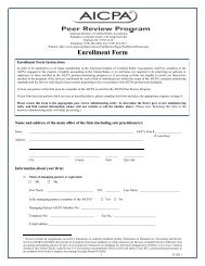 AICPA Peer Review Program Enrollment Form