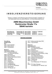 INSOLVENZVERSTEIGERUN G AMNI Maschinenbau GmbH ...