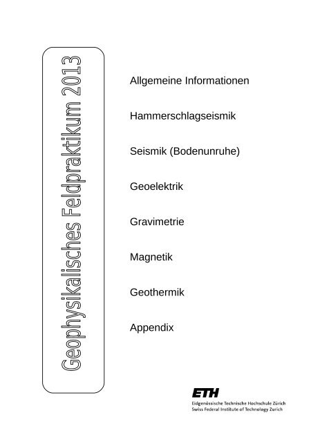 Skript (komplett) - Schweizerischer Erdbebendienst - ETH Zürich