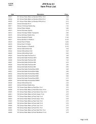 Item Price List - Face Paints Direct