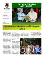 October Newsletter - Guyana Tourism Authority