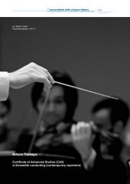 Arturo Tamayo - Conservatorio della Svizzera Italiana