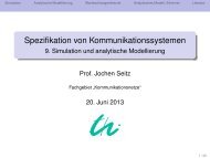 Analytische Modellierung - TU Ilmenau