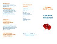 Volunteer Opportunities Brochure - Fraser Health Authority