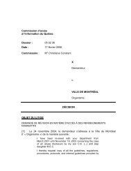 X c. Ville de MontrÃ©al - Commission d'accÃ¨s Ã  l'information du QuÃ©bec