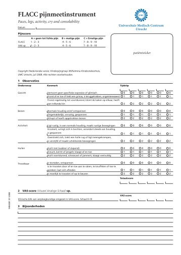 FLACC pijnmeetinstrument - Pijnverpleegkundigen