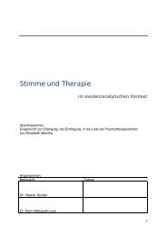 Stimme und Therapie - GLE International