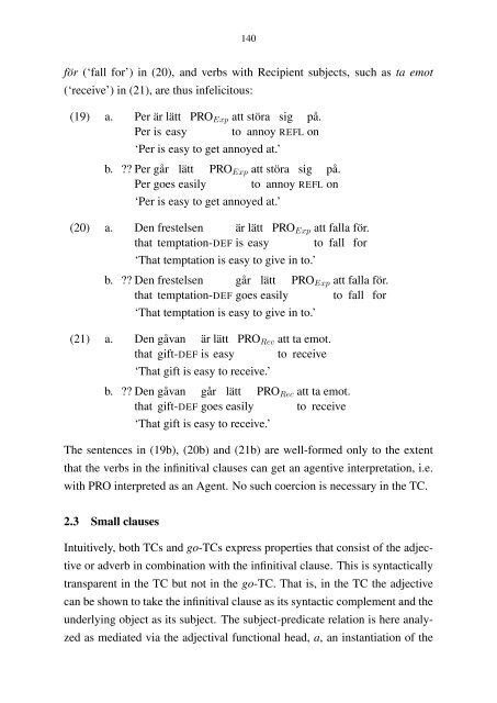 Eva Klingvall On non-copula Tough Constructions in Swedish (PDF ...