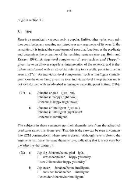 Eva Klingvall On non-copula Tough Constructions in Swedish (PDF ...