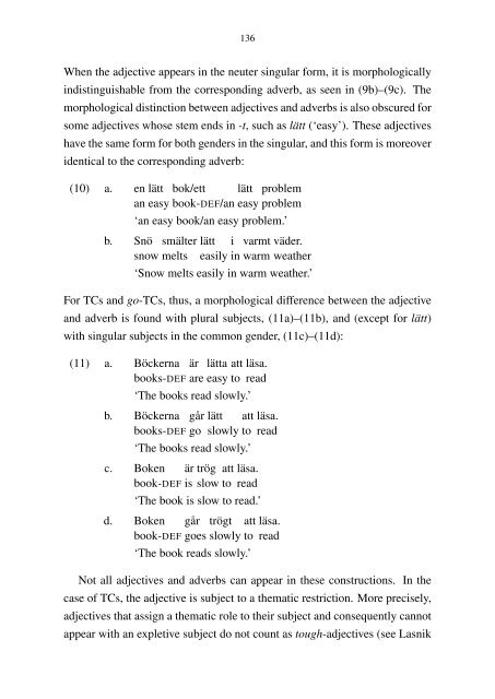 Eva Klingvall On non-copula Tough Constructions in Swedish (PDF ...