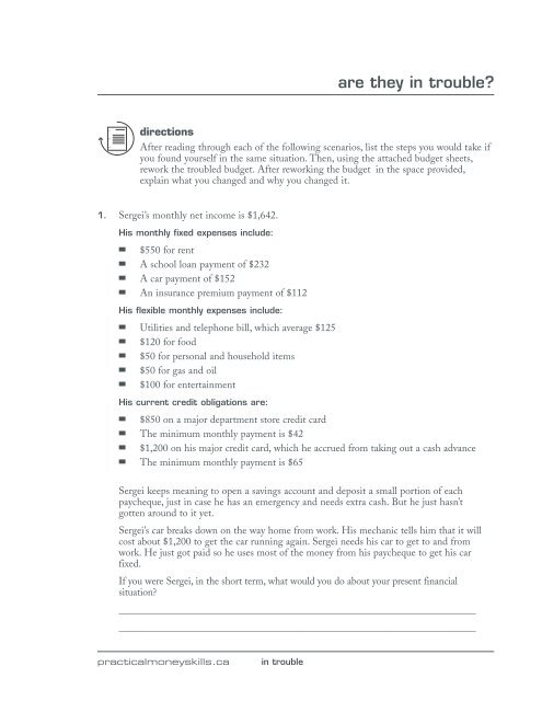 Are They In Trouble Practical Money Skills - practical money skills
