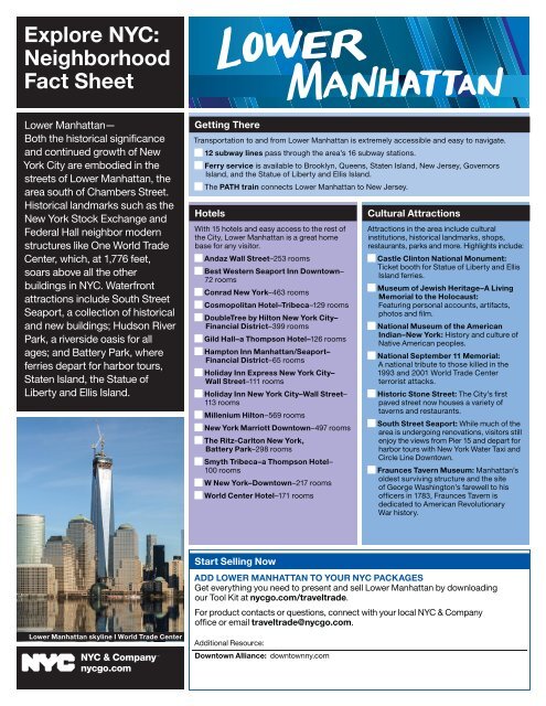 Explore Nyc Neighborhood Fact Sheet Nyc Company