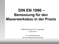 DIN EN 1996 - Bemessung für den Mauerwerksbau in der Praxis