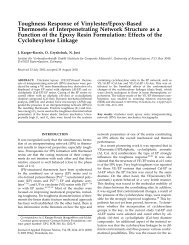 Toughness Response of Vinylester/Epoxy-Based Thermosets of ...