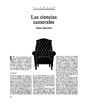 Las ciencias camerales - omarguerrero.org