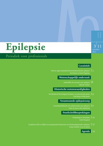 Epilepsie, periodiek voor professionals (september 2013)