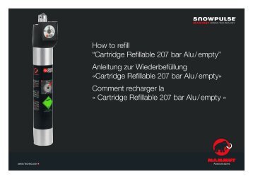 How to refill “Cartridge Refillable 207 bar Alu / empty ... - Mammut