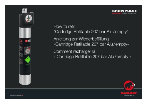 How to refill “Cartridge Refillable 207 bar Alu / empty ... - Mammut