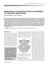 Relationship of Acupuncture Points and Meridians to ... - Peter Itin