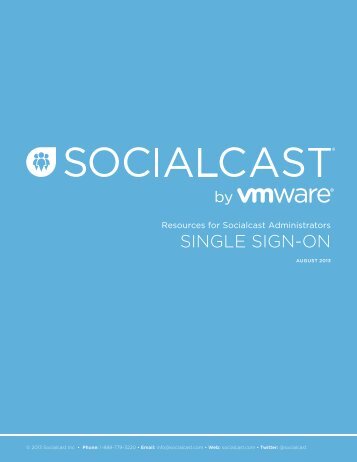 SINGLE SIGN-ON - Socialcast