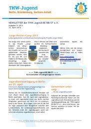 Berlin, Brandenburg, Sachsen-Anhalt NEWSLETTER der THW ...