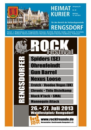 26.+ 27. Juli 2013 - Verbandsgemeindeverwaltung Rengsdorf