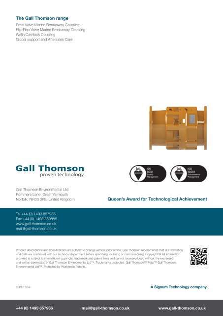 Gall Thomson Petal Valve - Sunflex