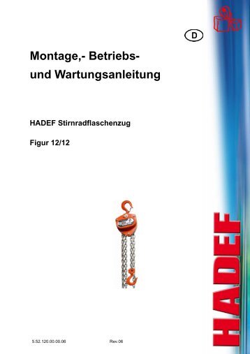 Montage,- Betriebs - HADEF Heinrich de Fries GmbH