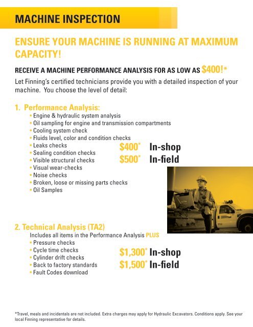 View Brochure for complete details - Finning Canada