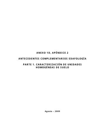 anexo 1d, apÃ©ndice 2 antecedentes complementarios edafologÃ­a ...