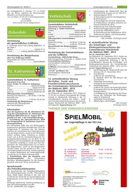 Ausgabe Nr. 38 vom 18.09.2013 - Verbandsgemeinde Linz
